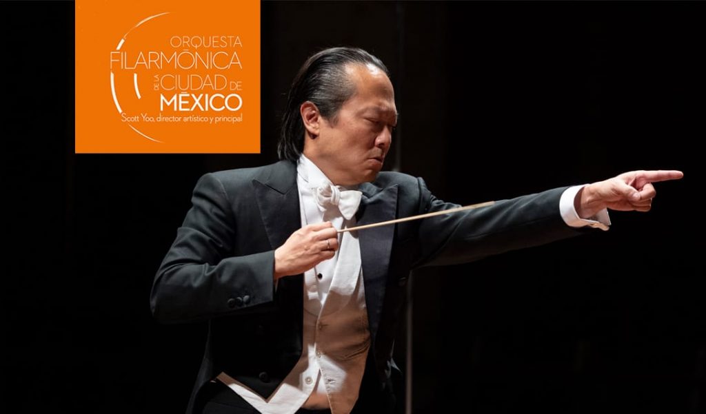 Scott Yoo’s inaugural concerts as Chief Conductor of Mexico City Philharmonic poster