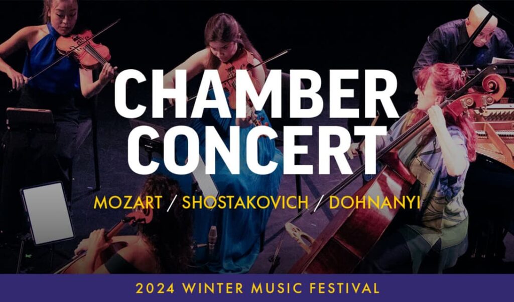 Mozart - Piano Trio, K. 56 and Shostakovich - String Quartet No. 10 and Dohnányi - Piano Quintet in E-flat minor poster
